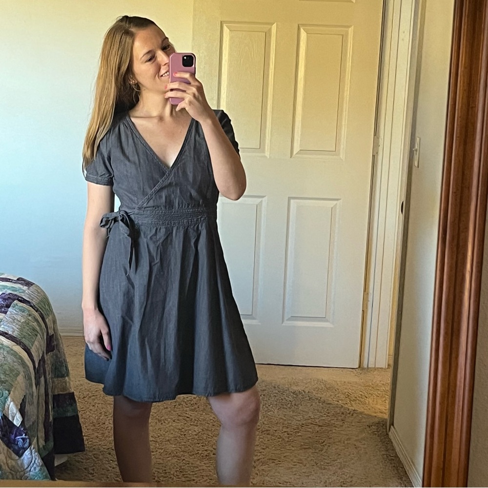 GAP 1969 Denim Wrap Dress